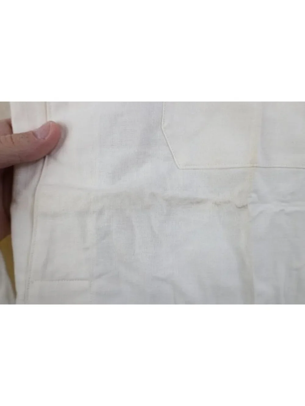 Deadstock 1950s Unissued German Military Mens 36 Hospital Grandpa Shirt White